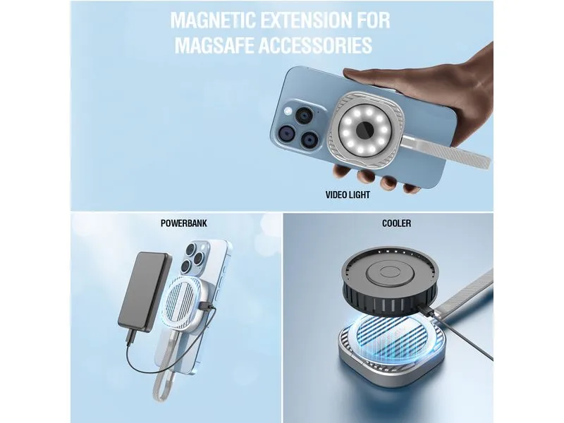 4smarts Magnetisches SSD-Gehäuse Kickstand MagSafe-kompatibel grau 4smarts Magnetisches SSD-Gehäuse Kickstand MagSafe-kompatibel grau
