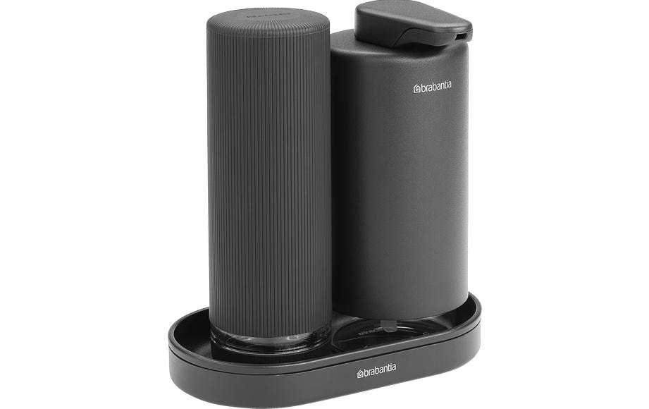 Brabantia Seifenspender-Set Sink Style 400 ml, Dunkelgrau Brabantia Seifenspender-Set Sink Style 400 ml, Dunkelgrau
