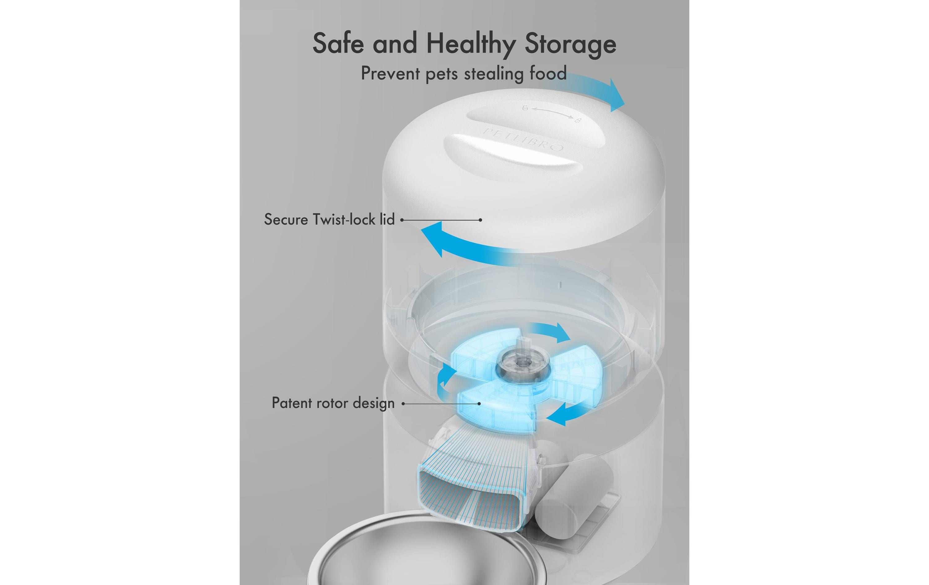 Petlibro Futterautomat Granary Feeder 3 l, Weiss