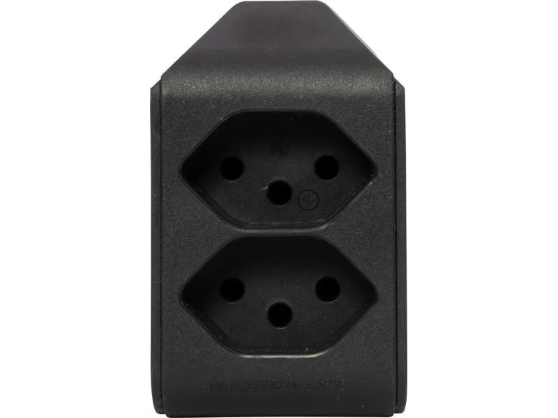 Brennenstuhl Abzweigstecker 2 x T13, 300° drehbar, Schwarz