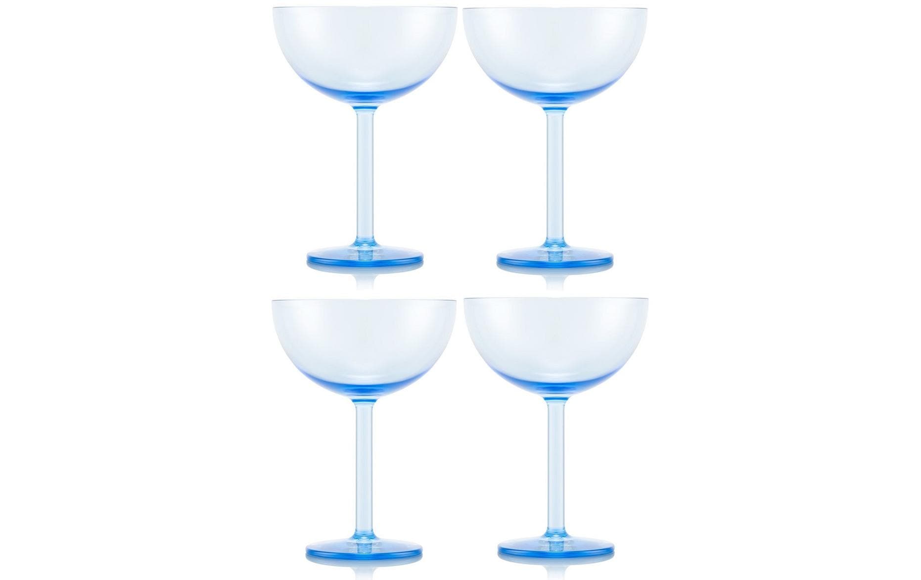 Bodum Outdoor-Champagnerglas Oktett 280 ml, Blau, 4 Stück Bodum Outdoor-Champagnerglas Oktett 280 ml, Blau, 4 Stück