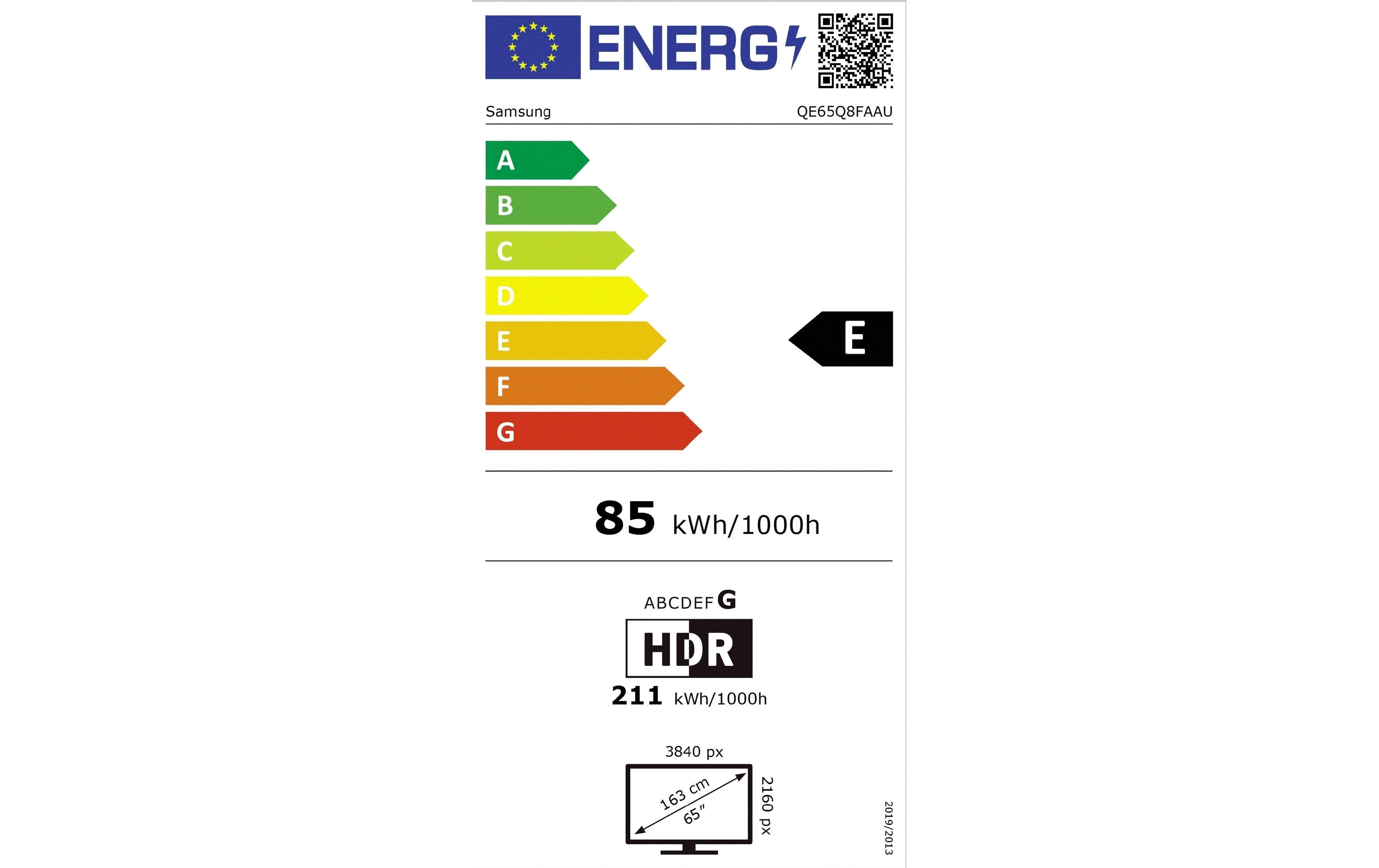Samsung TV QE65Q8F 65'' Q8F QLED 4K AI TV, 2025