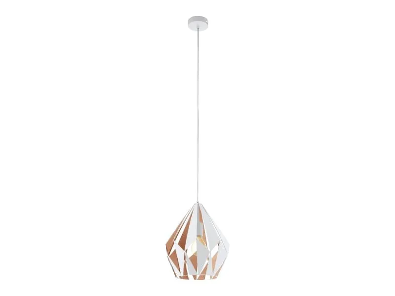 EGLO Leuchten Pendelleuchte CARLTON 1 1x E27 Weiss EGLO Leuchten Pendelleuchte CARLTON 1 1x E27 Weiss