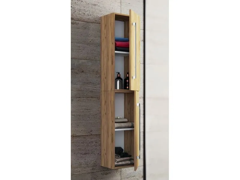 VCM Badezimmerregal Badinos 33 x 150 cm, Braun