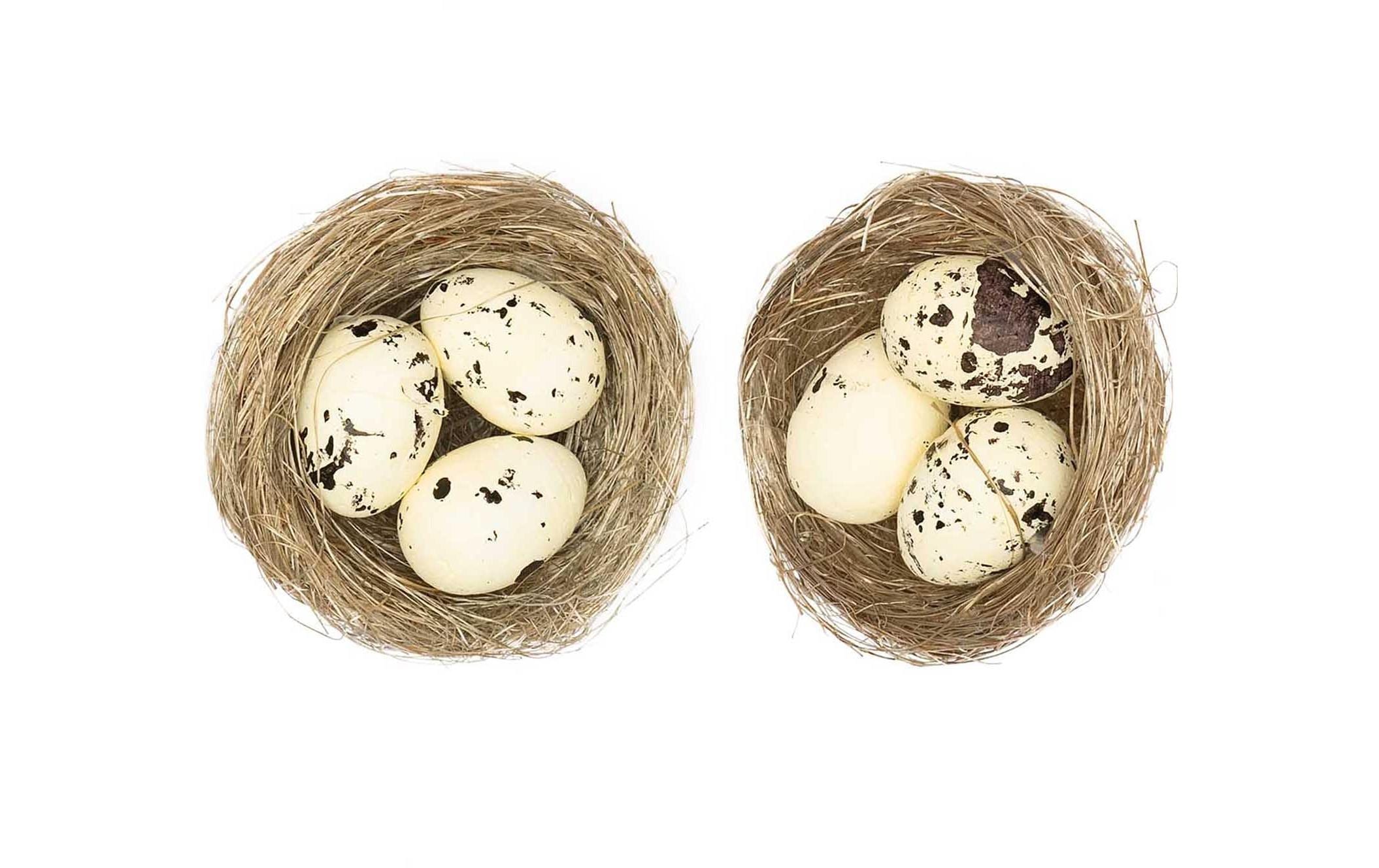 Rico Design Osternest mit Eiern 6.5 cm, 2 Stück