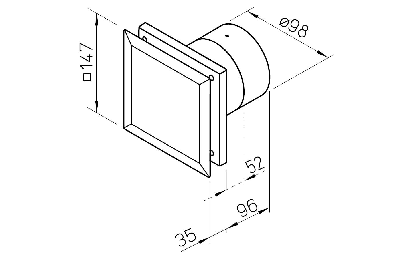 Helios Toilettenventilator Minivent M1 mit Nachlauf M1/100 N / C Helios Toilettenventilator Minivent M1 mit Nachlauf M1/100 N / C