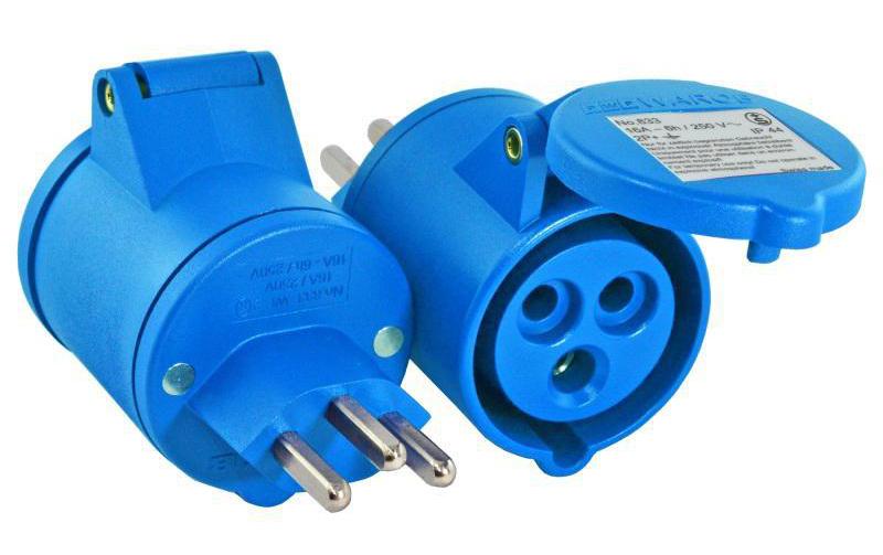 Elektromaterial Adapterstecker T23 auf CEE16/3 Elektromaterial Adapterstecker T23 auf CEE16/3