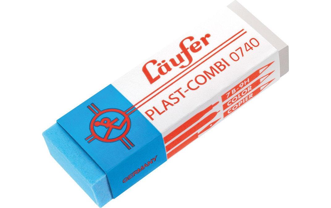 Läufer Radiergummi PLAST COMBI 0740 Blau/Weiss Läufer Radiergummi PLAST COMBI 0740 Blau/Weiss