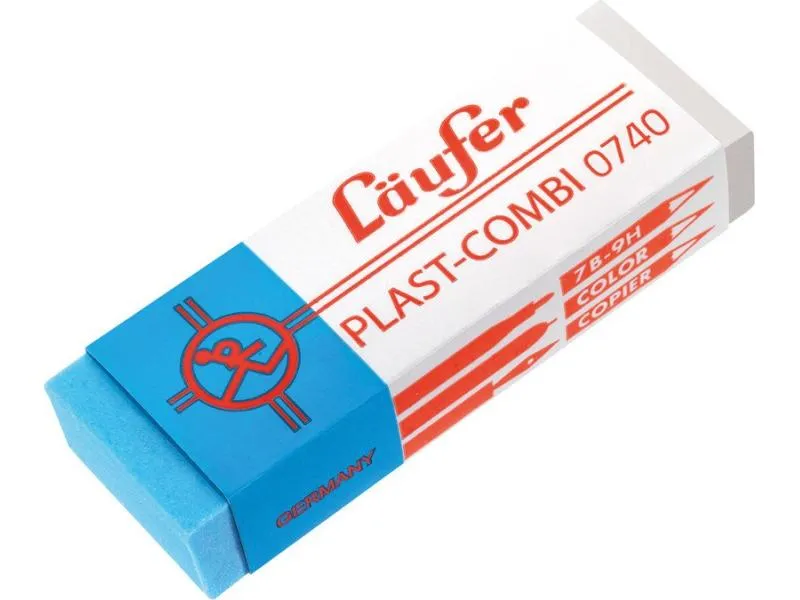 Läufer Radiergummi PLAST COMBI 0740 Blau/Weiss Läufer Radiergummi PLAST COMBI 0740 Blau/Weiss