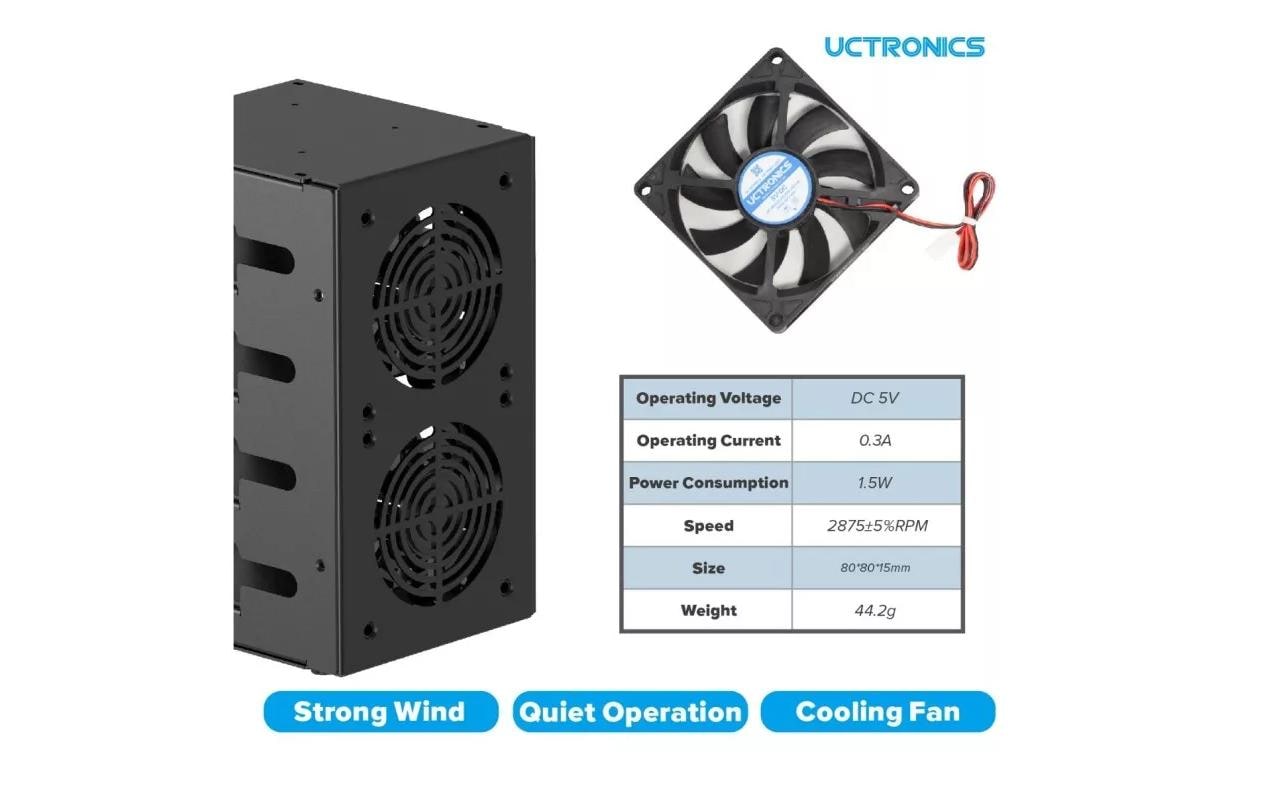 Raspberry Pi Cluster-Rack für Raspberry Pi 4 B, 3 B/B+