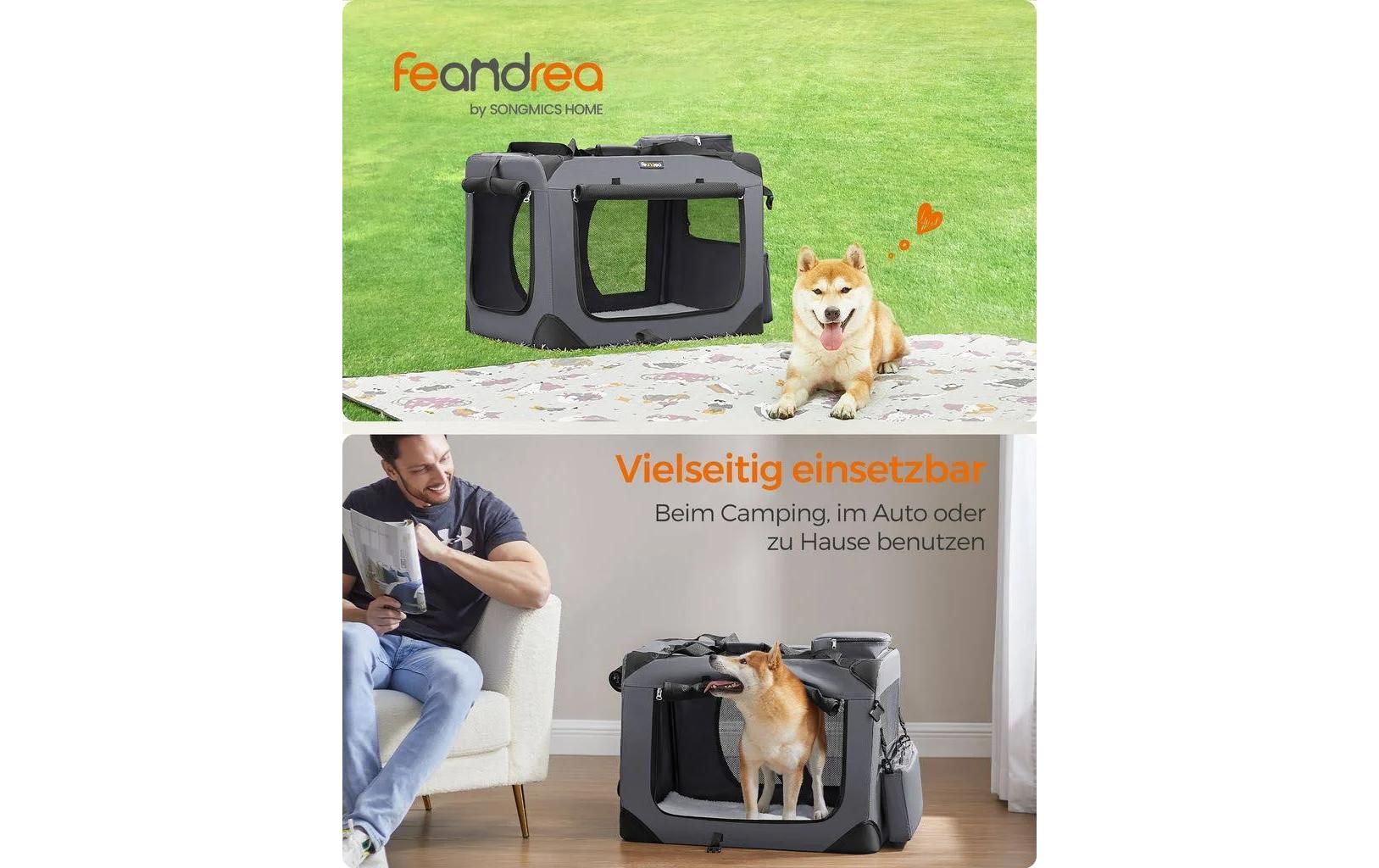 Feandrea Transportbox für Hunde & Katzen M