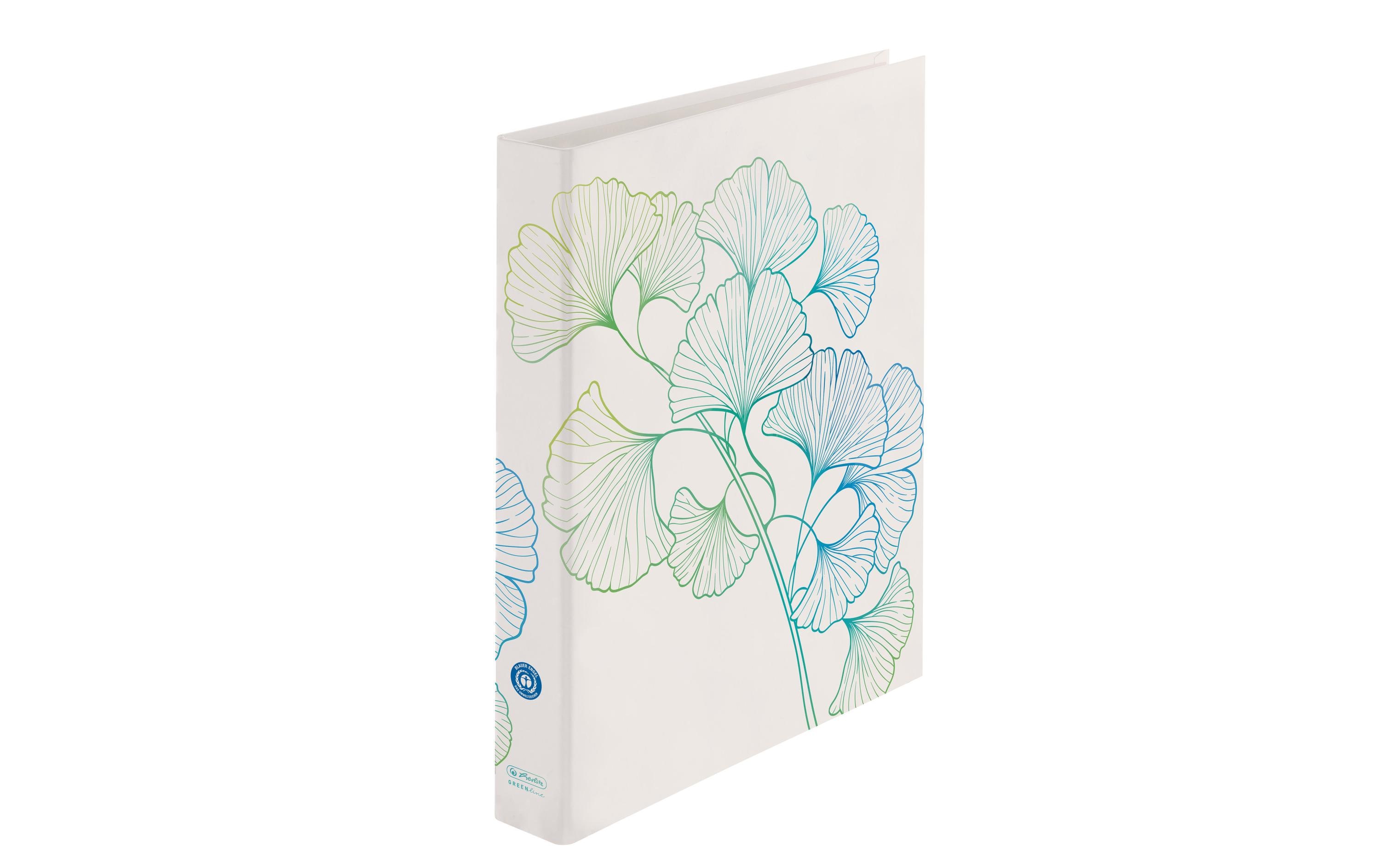 Herlitz Ringbuch MaX GREENline Ginkgo 2.5 cm, Blau/Grün/Weiss Herlitz Ringbuch MaX GREENline Ginkgo 2.5 cm, Blau/Grün/Weiss