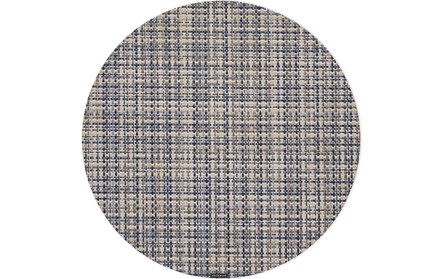 Chilewich Tischset Basketweave rund, 38 cm x 38 cm, Coast