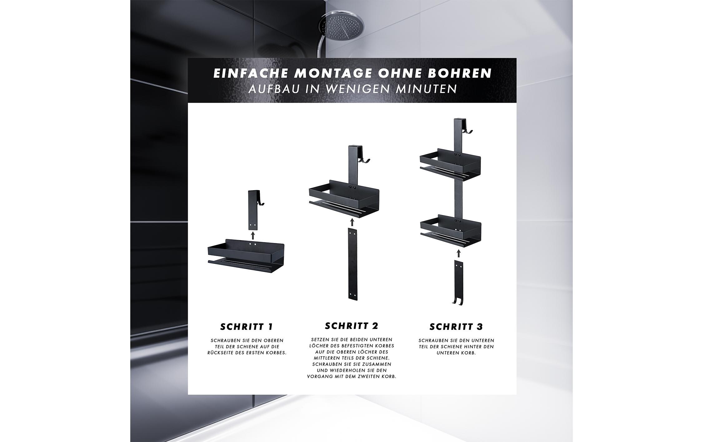Benkstein Dusch-Organizer Schwarz