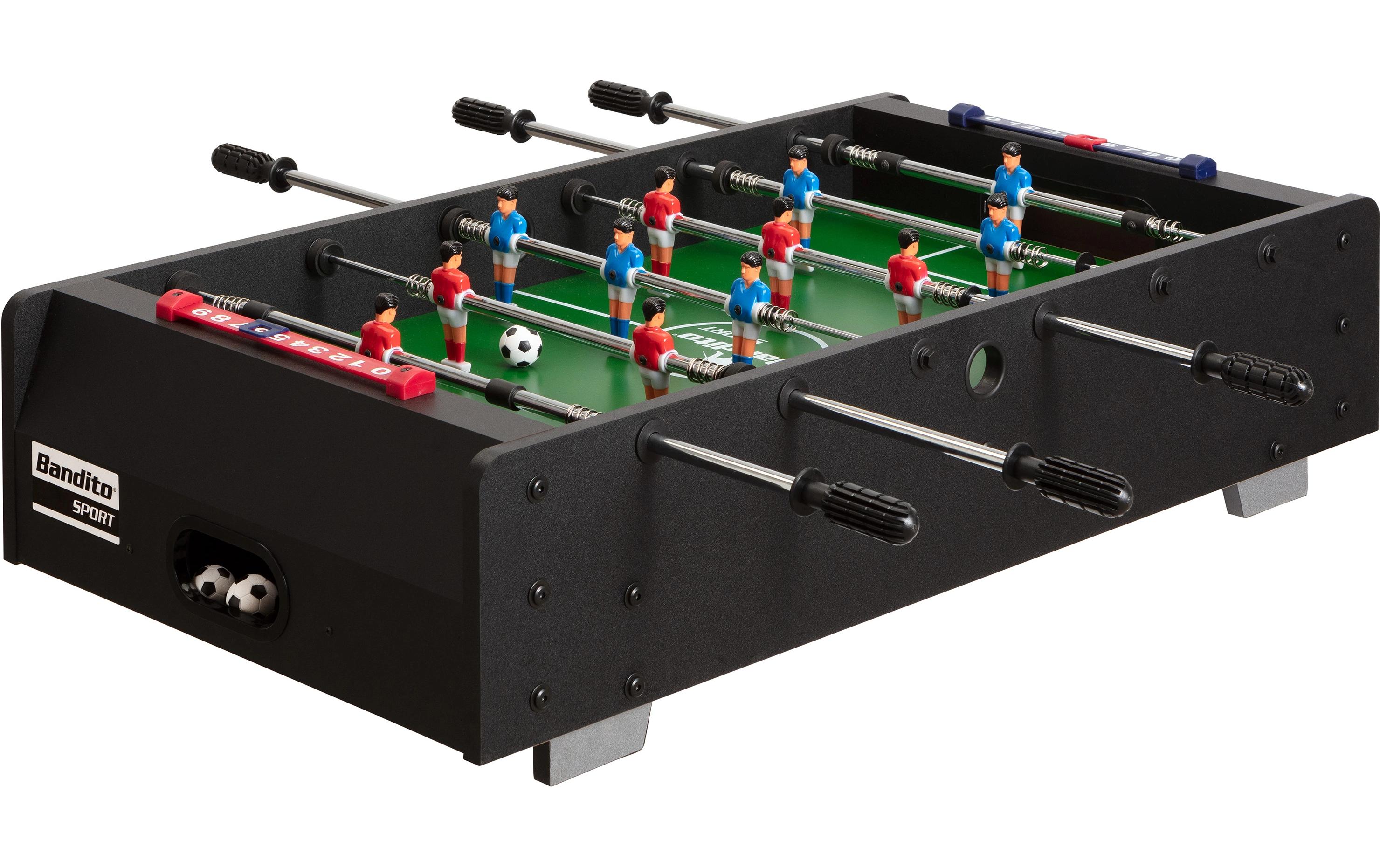 Bandito Familienspiel Mini-Kicker mit Teleskopstangen