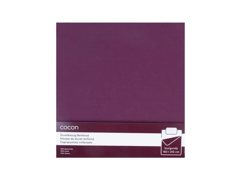 COCON Duvetbezug Renforcé 160 x 210 cm, Burgunder