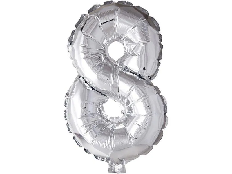 Creativ Company Folienballon 8 Silber Creativ Company Folienballon 8 Silber