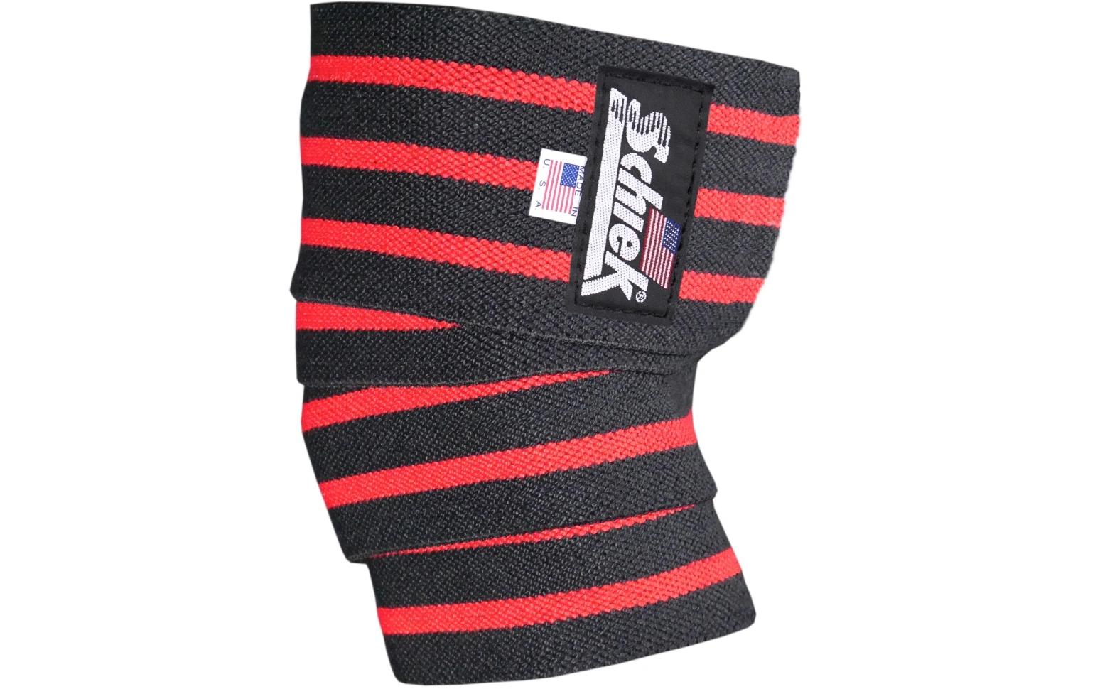 Schiek Sports Ellbogenbandagen mit Klettverschluss Schwarz-Rot