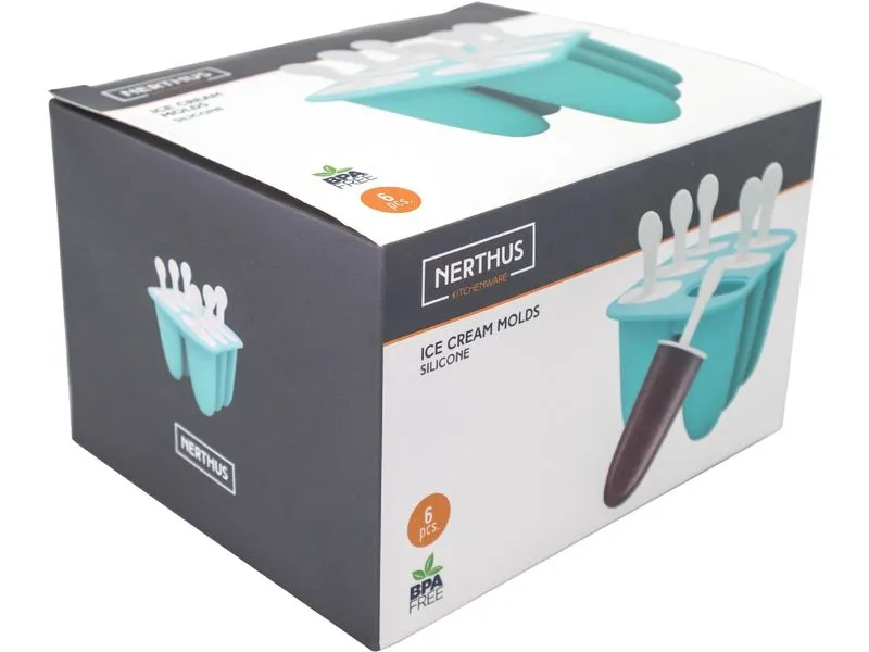 Nerthus Glaceform für 6 Glaces Blau Nerthus Glaceform für 6 Glaces Blau