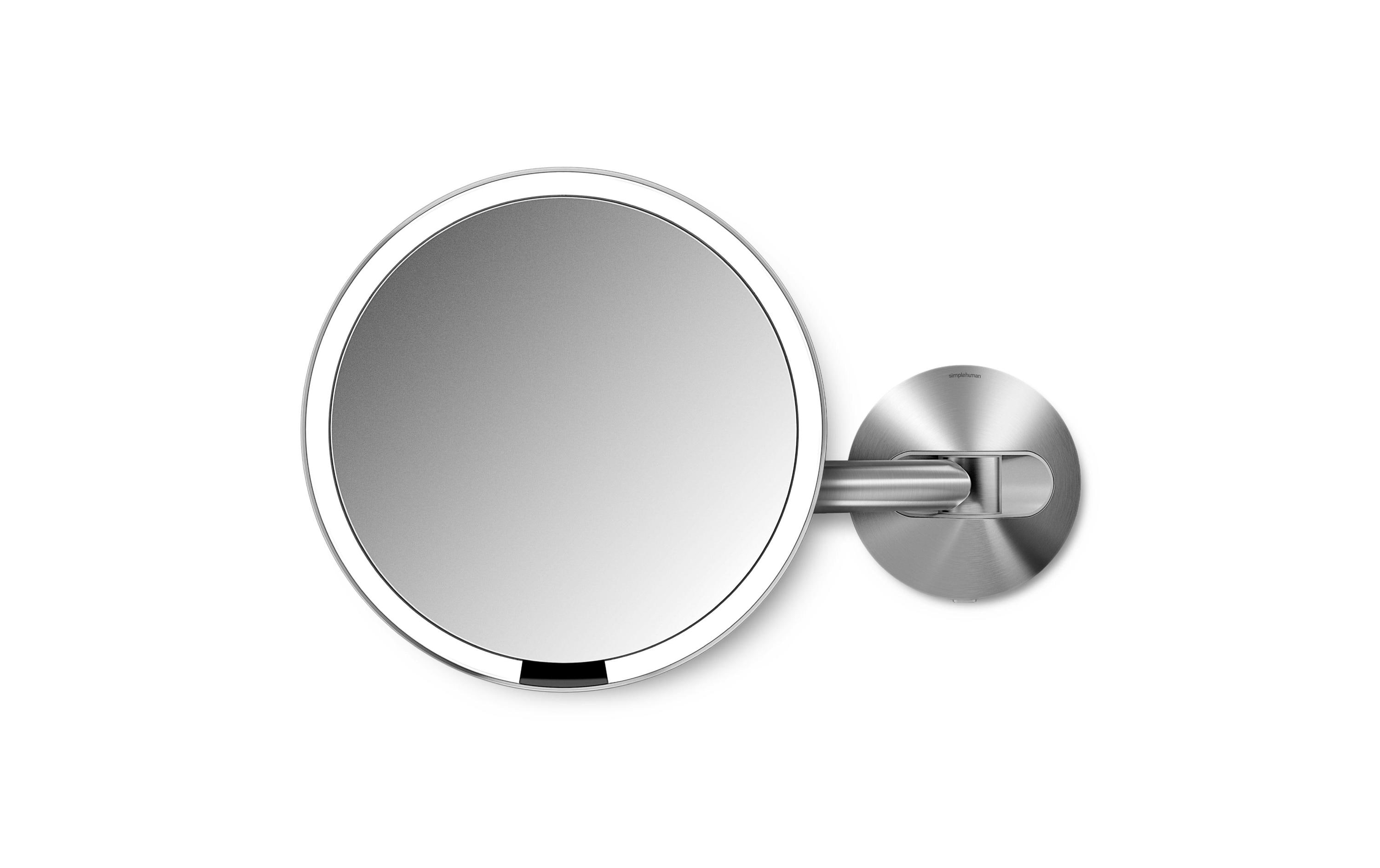 Simplehuman Kosmetikspiegel mit Sensor mit Wandhalterung Silber matt