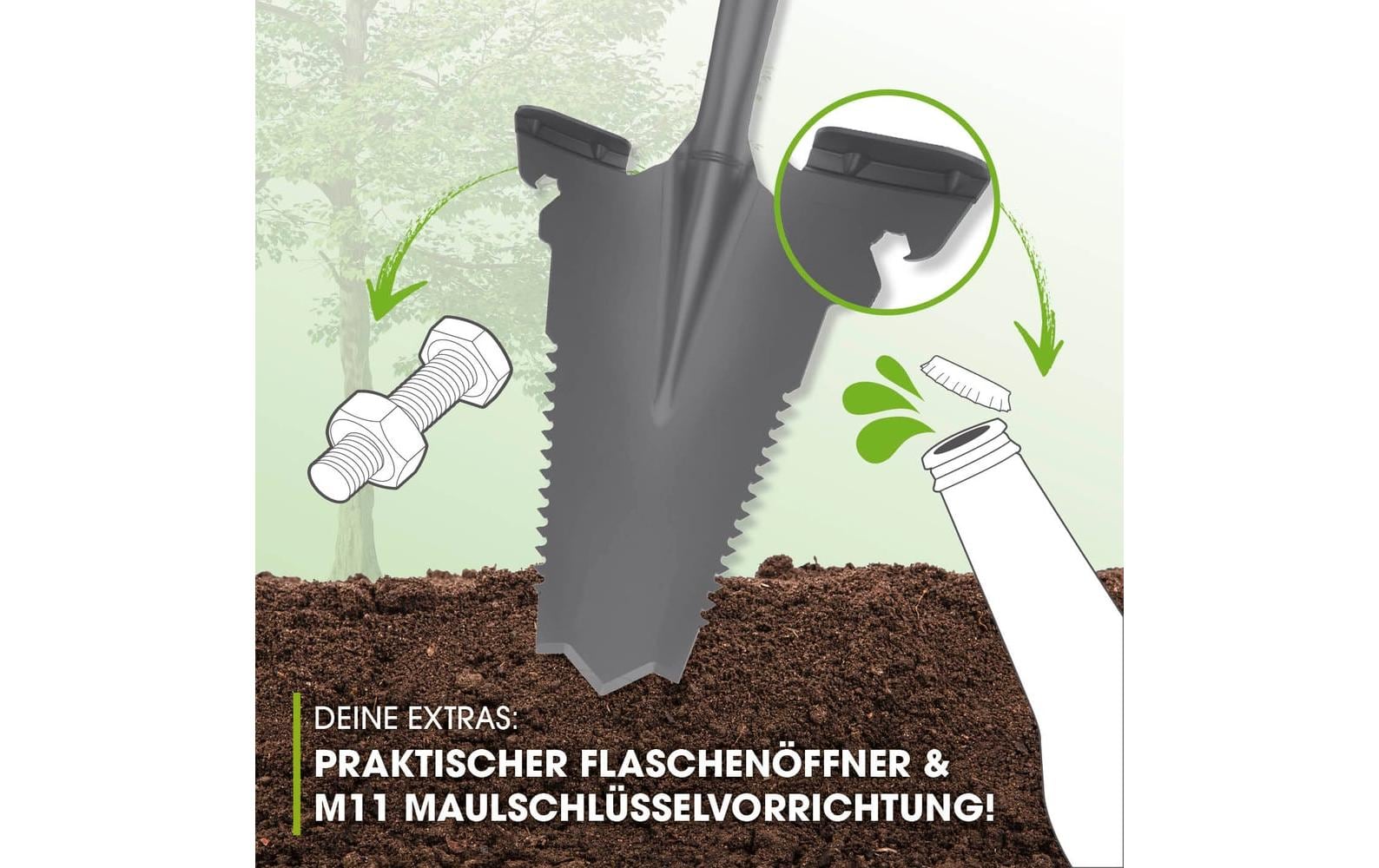 SOG EASYmaxx Spaten- & Wurzelsäge - 114 cm, Grau/Rot