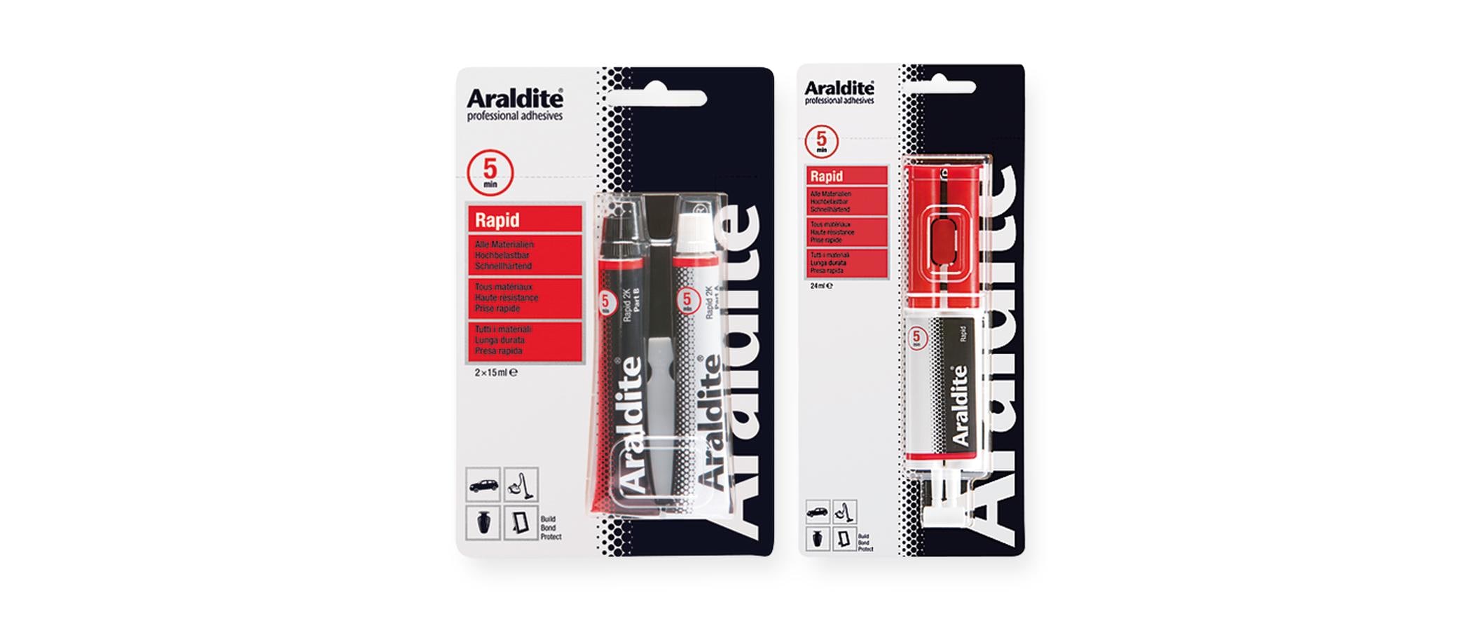 Araldite Zweikomponentenkleber Rapid 2 Tuben à 15 ml