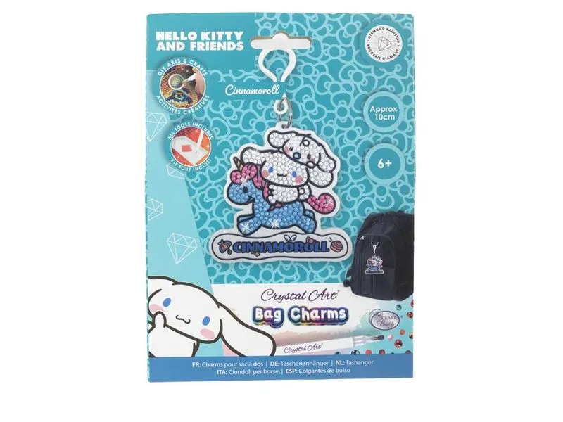CRAFT Buddy Cinnamoroll, Crystal Art Rucksack Anhänger CRAFT Buddy Cinnamoroll, Crystal Art Rucksack Anhänger