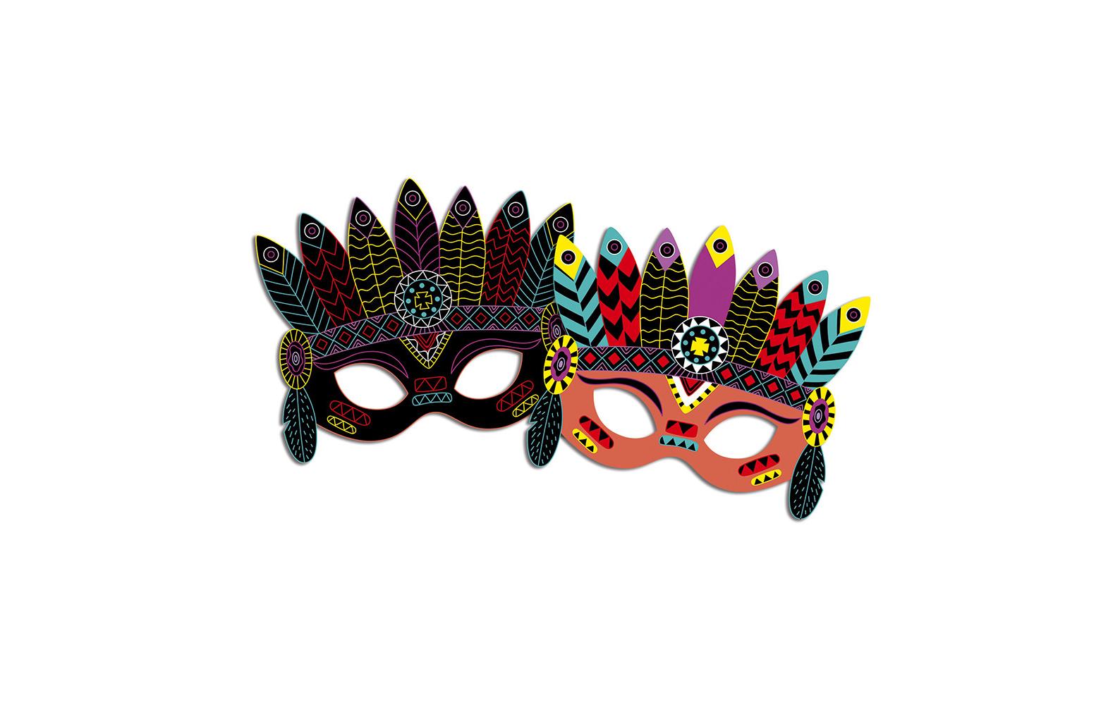 Janod Bastelset Kratzbilder Partymasken