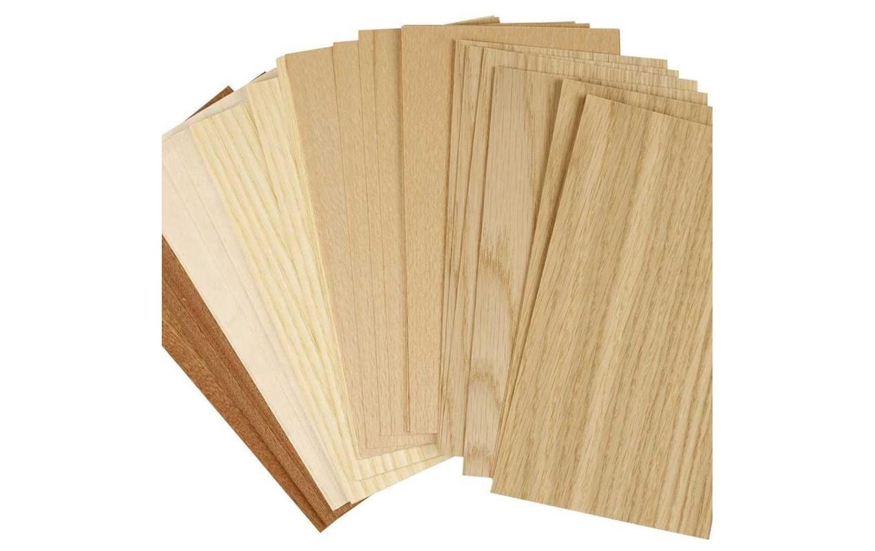 Creativ Company Holzartikel 22 x 12 cm Furnierplatten, 30 Blatt sortiert