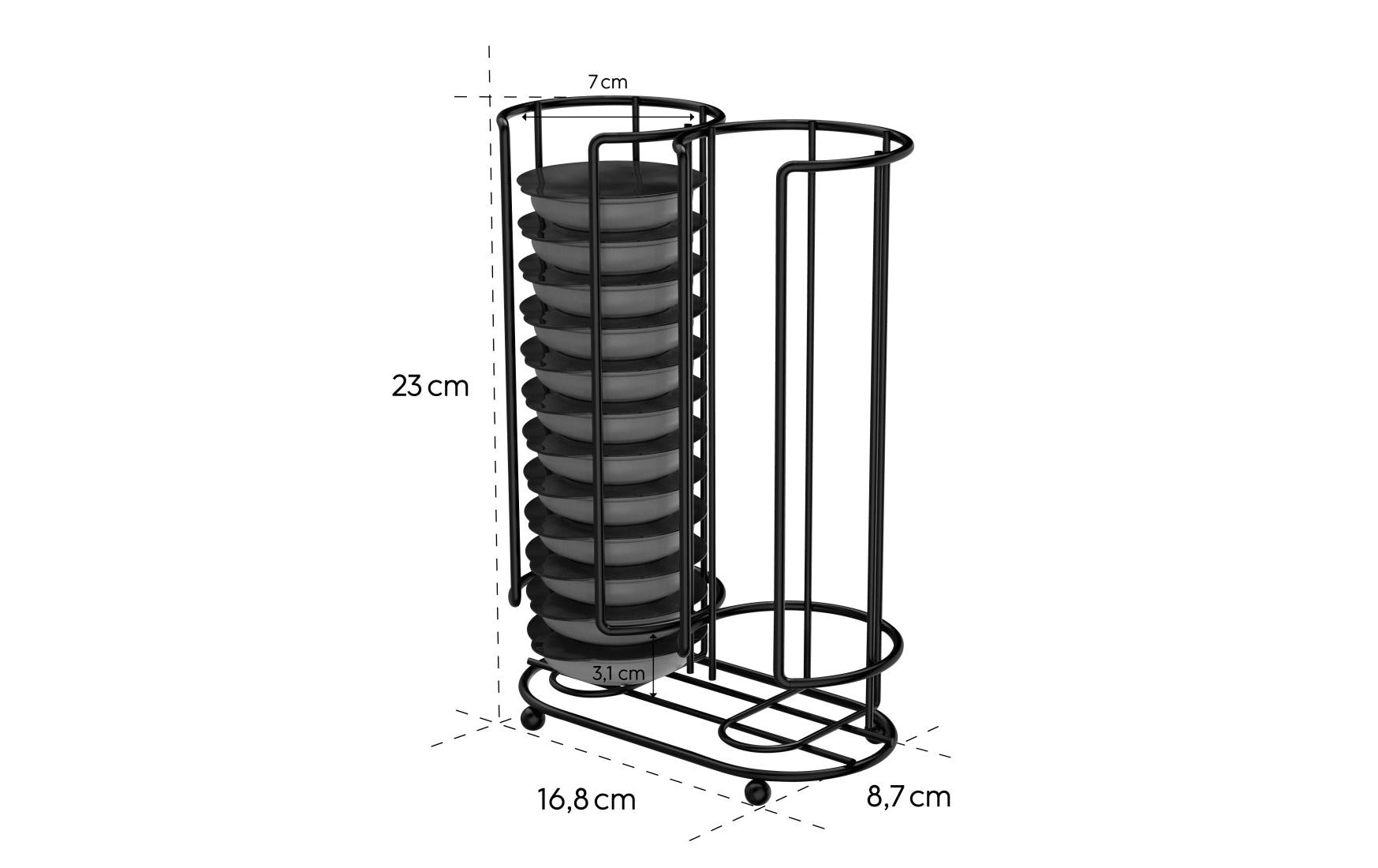 Xavax Kapselspender Tassimo, für 26 Kapseln, Schwarz matt