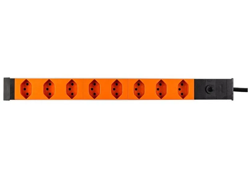 FURBER.power 19 Steckdosenleiste 8x T13 Orange FURBER.power 19 Steckdosenleiste 8x T13 Orange