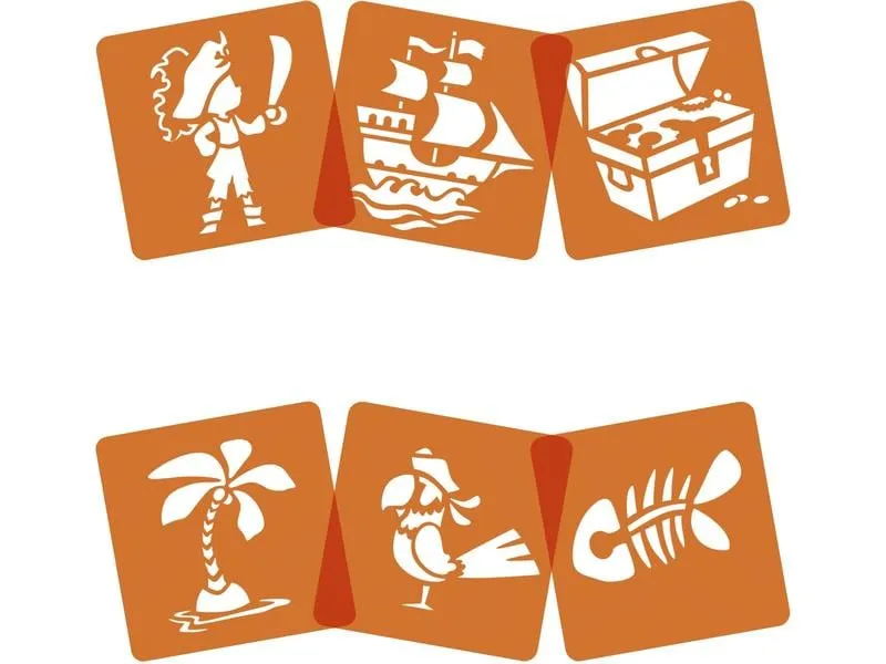 Avenue Mandarine Schablone 15 x 15 cm, Piraten Avenue Mandarine Schablone 15 x 15 cm, Piraten