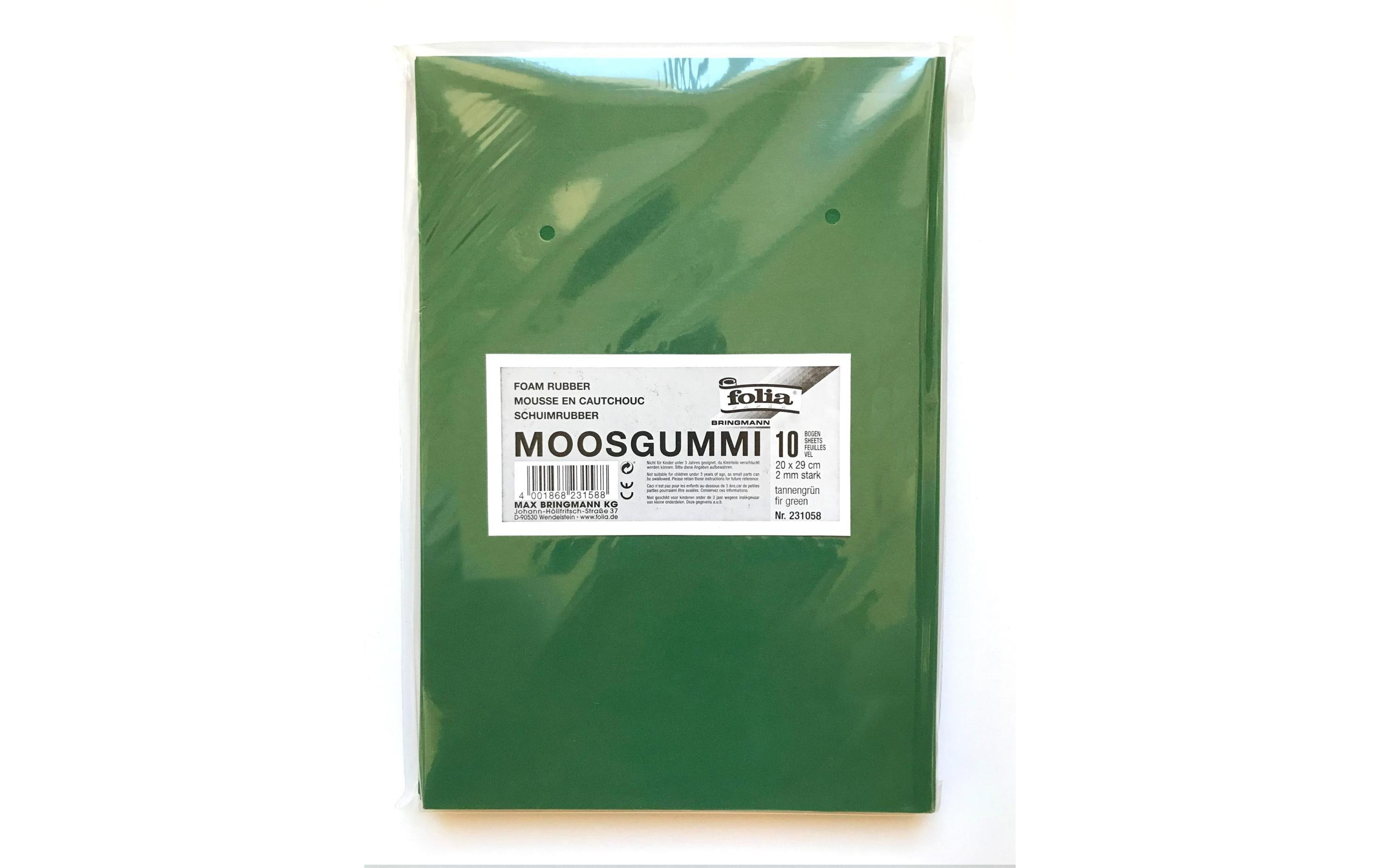 Folia Moosgummi-Set 10 Stück, Tannengrün