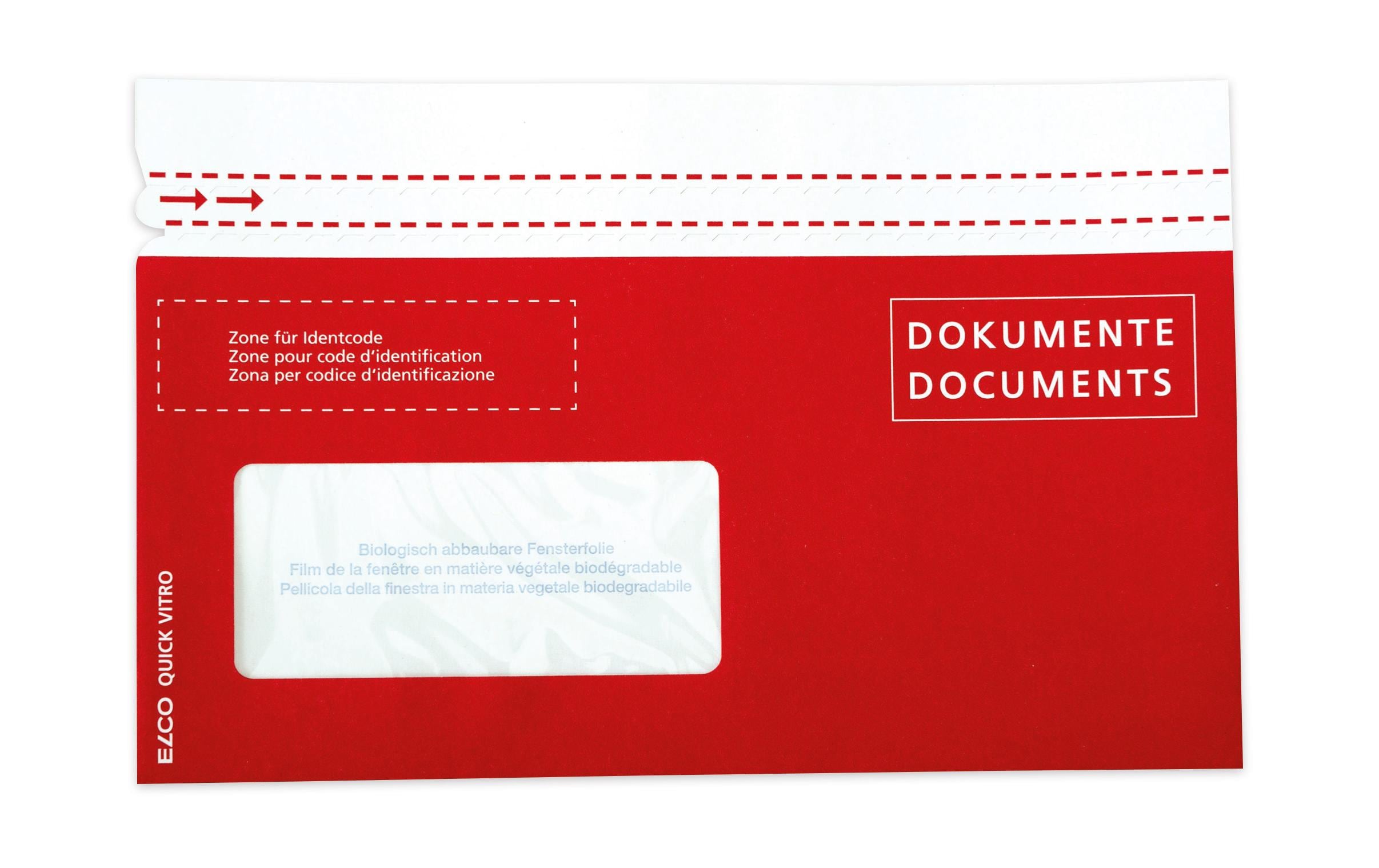 ELCO Dokumententasche aus Papier C5/6 Fenster links, 250 Stück ELCO Dokumententasche aus Papier C5/6 Fenster links, 250 Stück