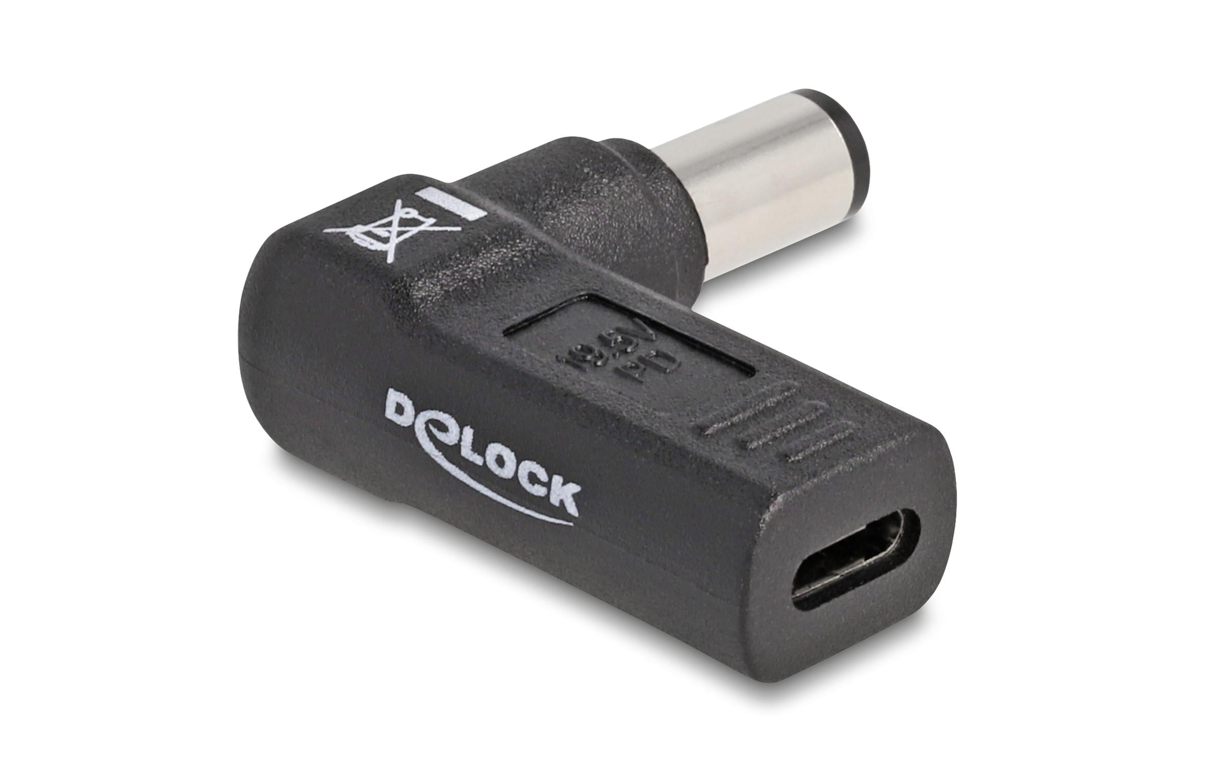 Delock Adapter USB-C zu HP 7.4 x 5.0 mm 90° gewinkelt Delock Adapter USB-C zu HP 7.4 x 5.0 mm 90° gewinkelt