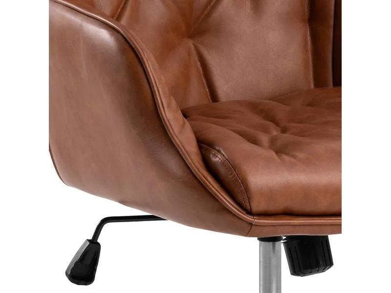 AC Design Bürostuhl Erik, mit Polsterrücken und Armlehnen, Cognac AC Design Bürostuhl Erik, mit Polsterrücken und Armlehnen, Cognac