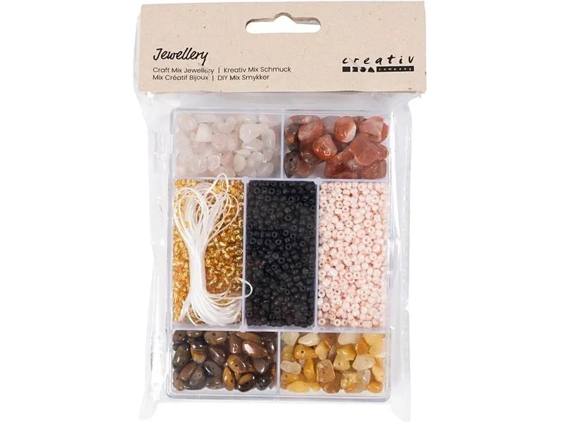 Creativ Company Perlen-Set Kristalle, Sortierte Farben