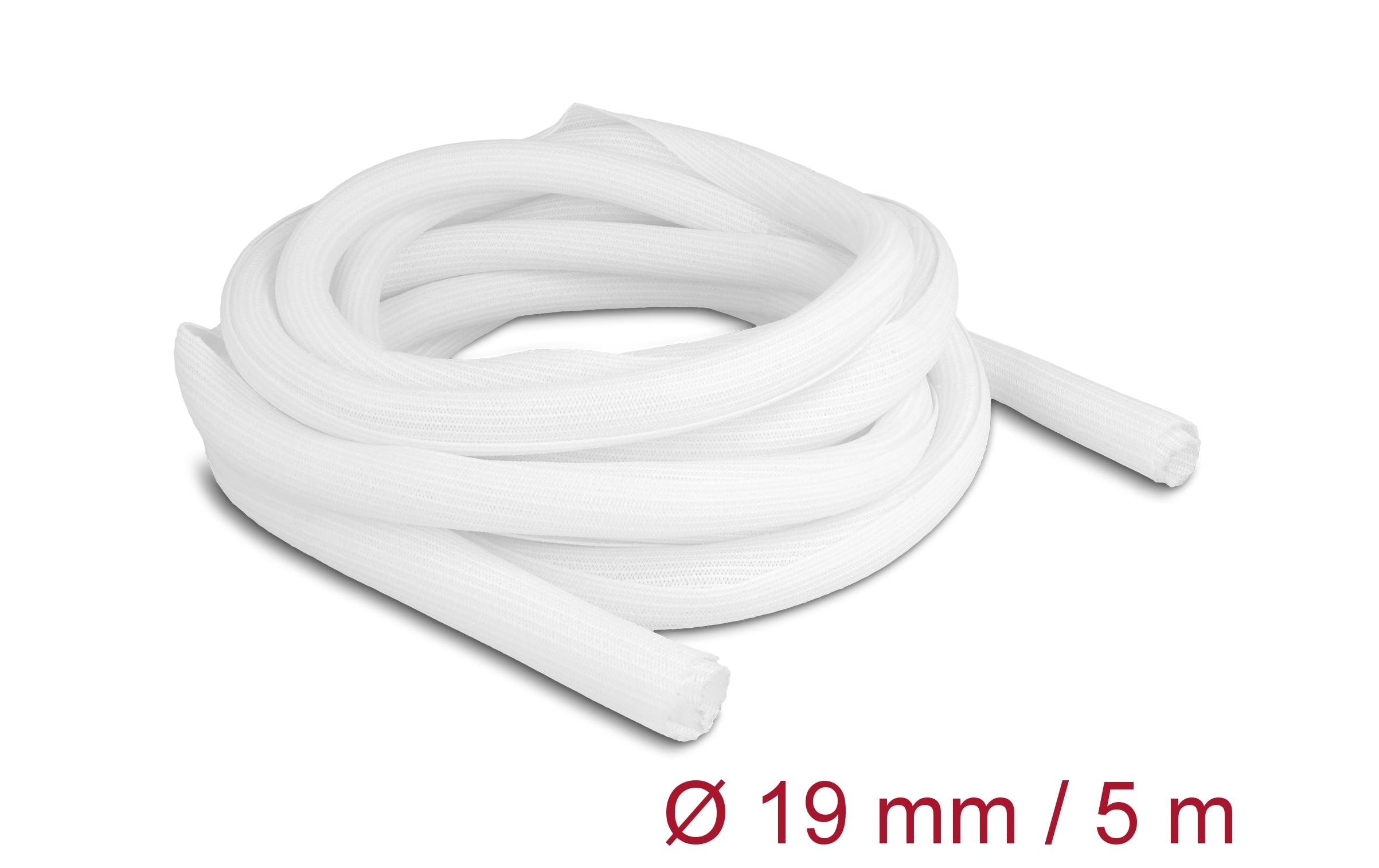 Delock Geflechtschlauch Selbstschliessend 5 m x 19 mm Weiss Delock Geflechtschlauch Selbstschliessend 5 m x 19 mm Weiss