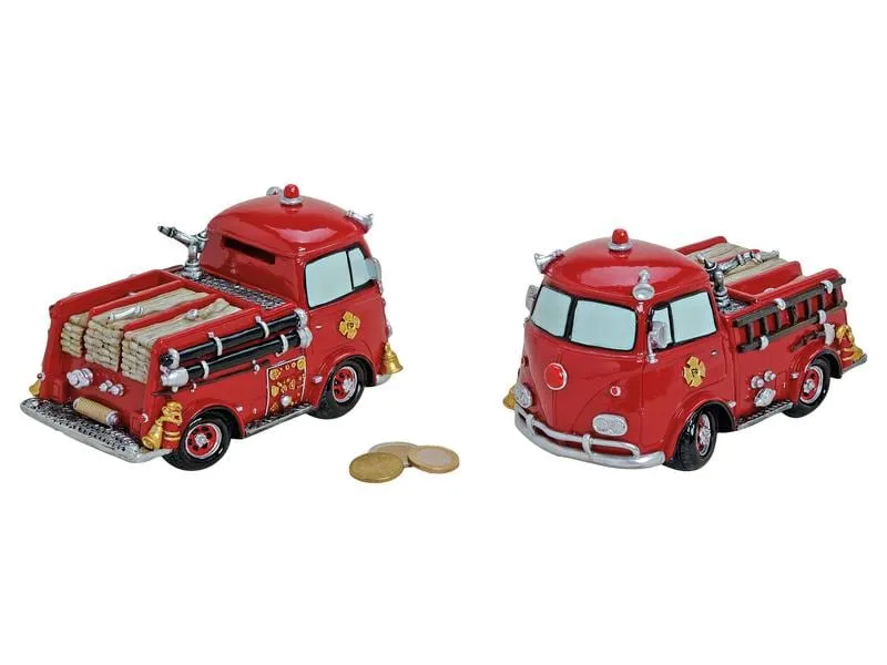 G. Wurm Spardose Feuerwehrwagen 10 x 17 x 11 cm G. Wurm Spardose Feuerwehrwagen 10 x 17 x 11 cm