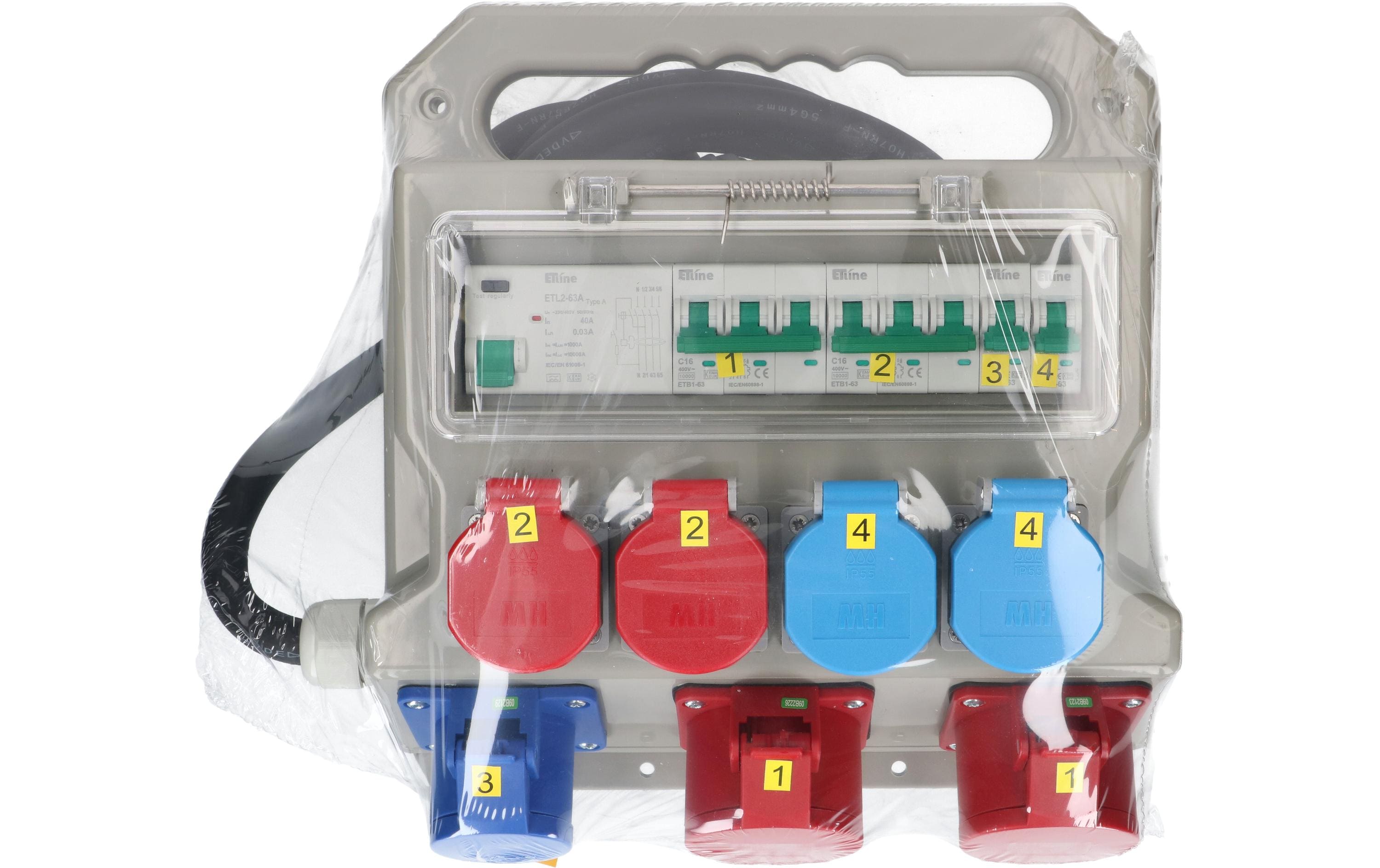 Max Hauri Baustromverteiler CEE32, T25, T23 FI/LS, IP44