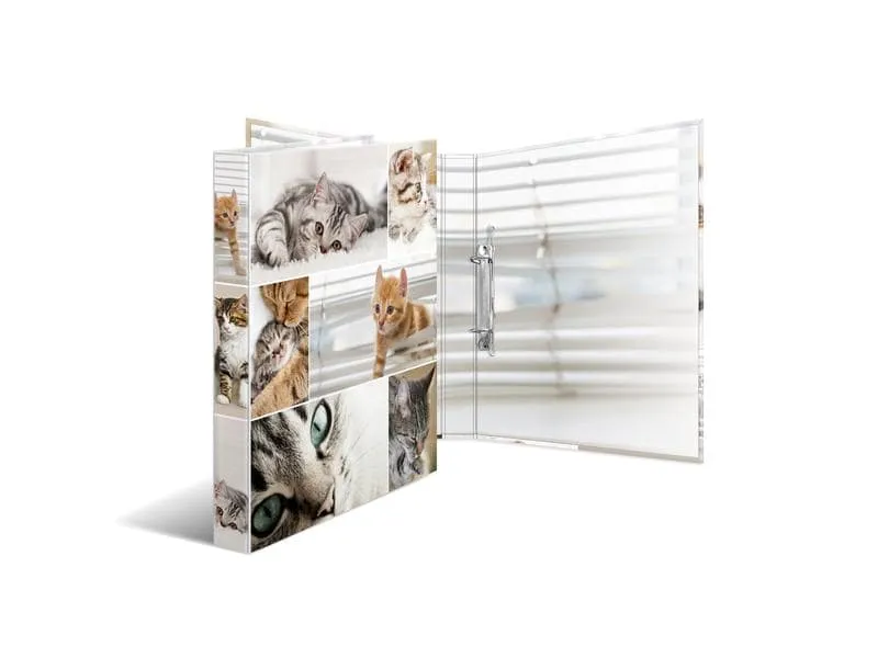 HERMA Ringbuch Katzen 2-Ring 3.5 cm, Mehrfarbig