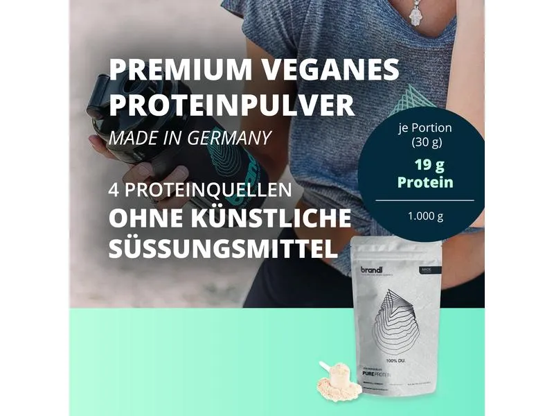 Brandl-Nutrition Pulver Pure Protein Vegan Schokolade 1000 g Brandl-Nutrition Pulver Pure Protein Vegan Schokolade 1000 g