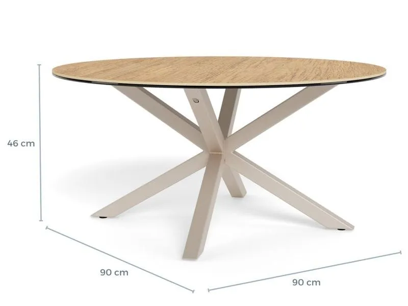 AC Design Couchtisch Heaven Ø 82 x 40 cm, Wildeiche/Glas/Keramik AC Design Couchtisch Heaven Ø 82 x 40 cm, Wildeiche/Glas/Keramik