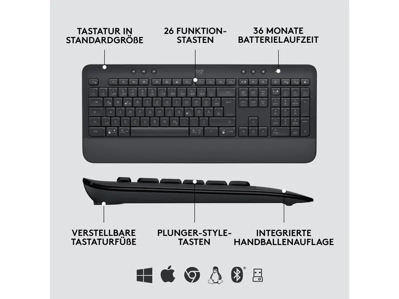 Logitech Tastatur-Maus-Set MK650 Combo for Business Logitech Tastatur-Maus-Set MK650 Combo for Business