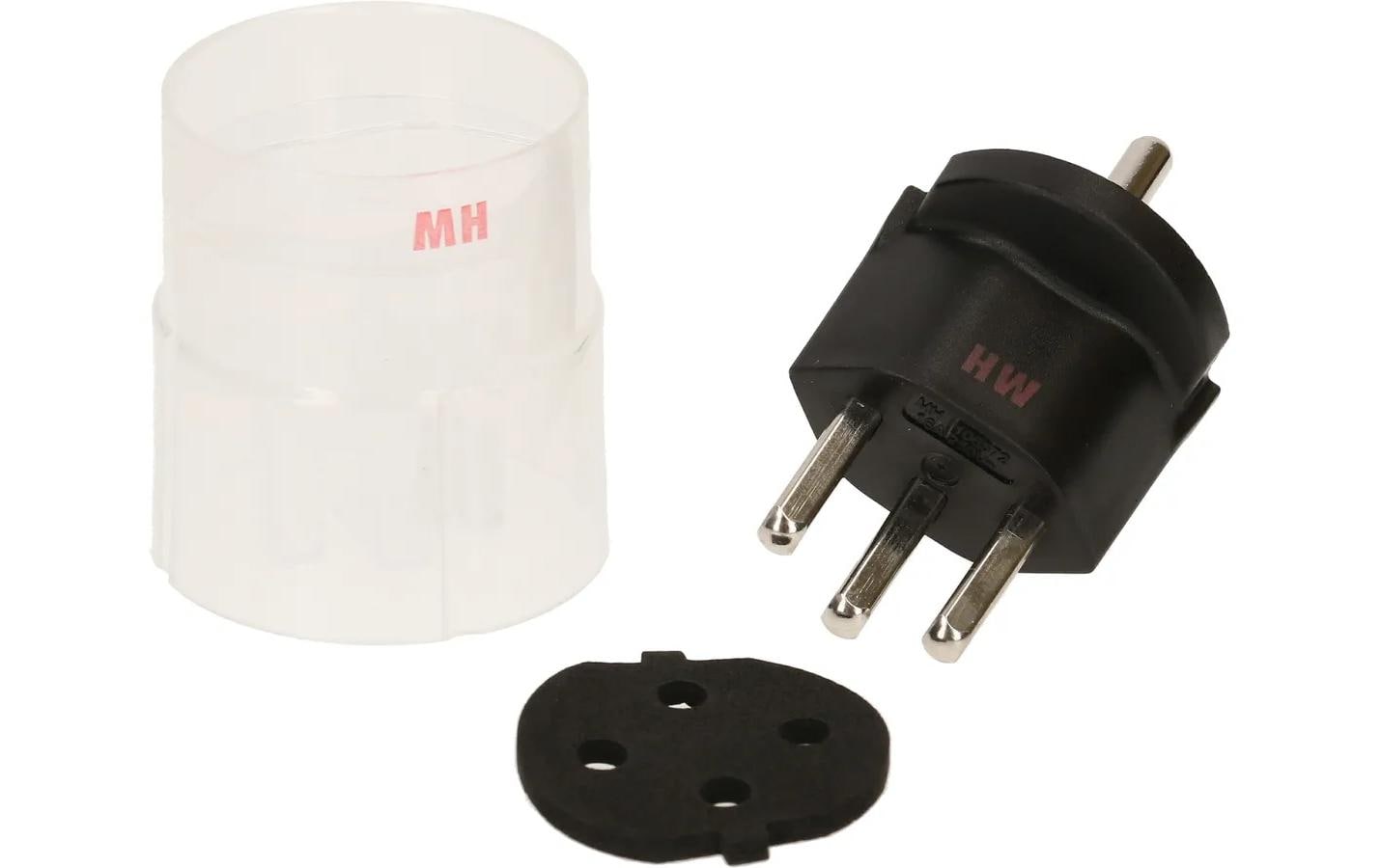 Max Hauri Fixadapter Schuko – T23 IP44, Schwarz Max Hauri Fixadapter Schuko – T23 IP44, Schwarz