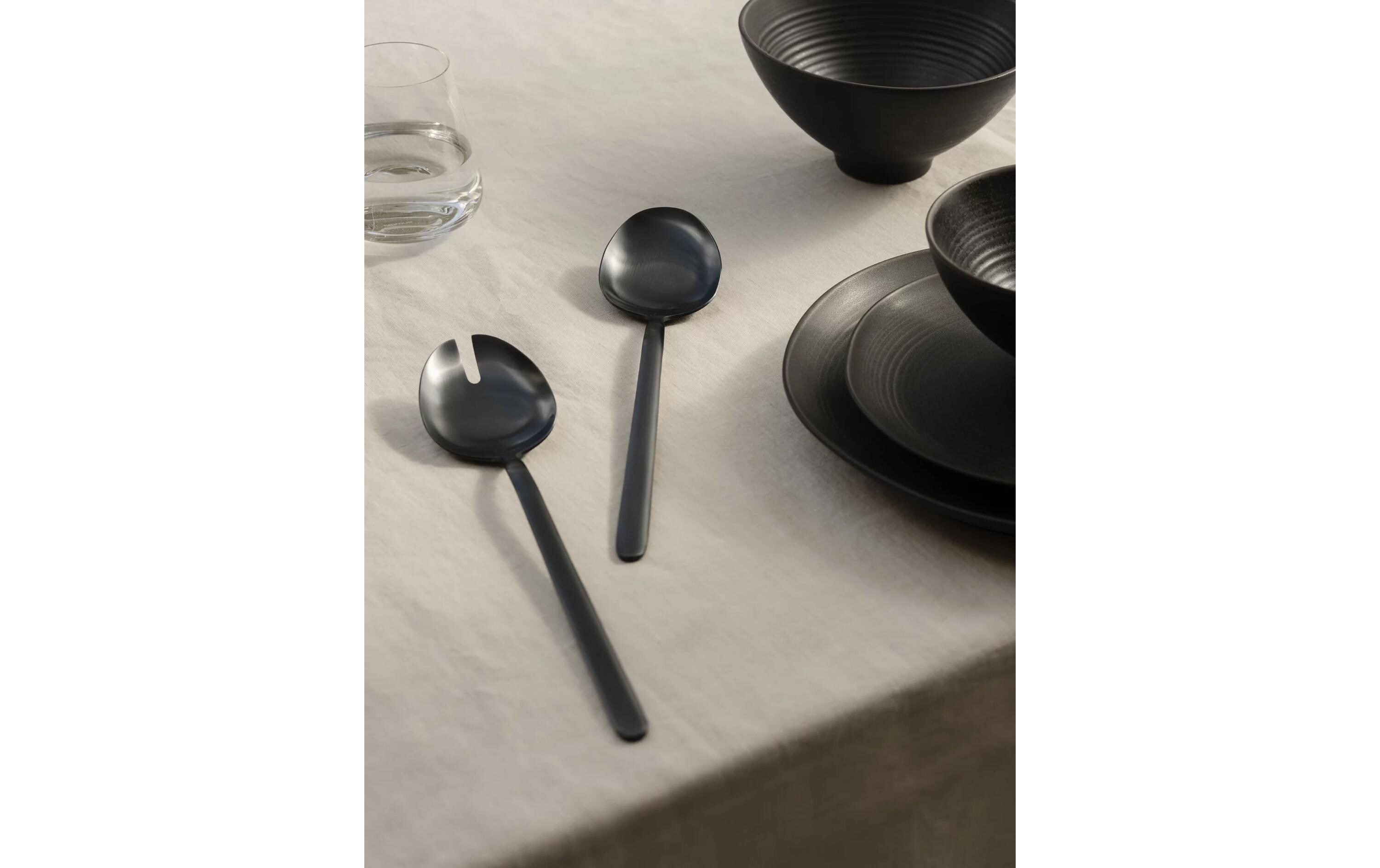 Blomus Salatbesteck Stella 2 Stück, Schwarz