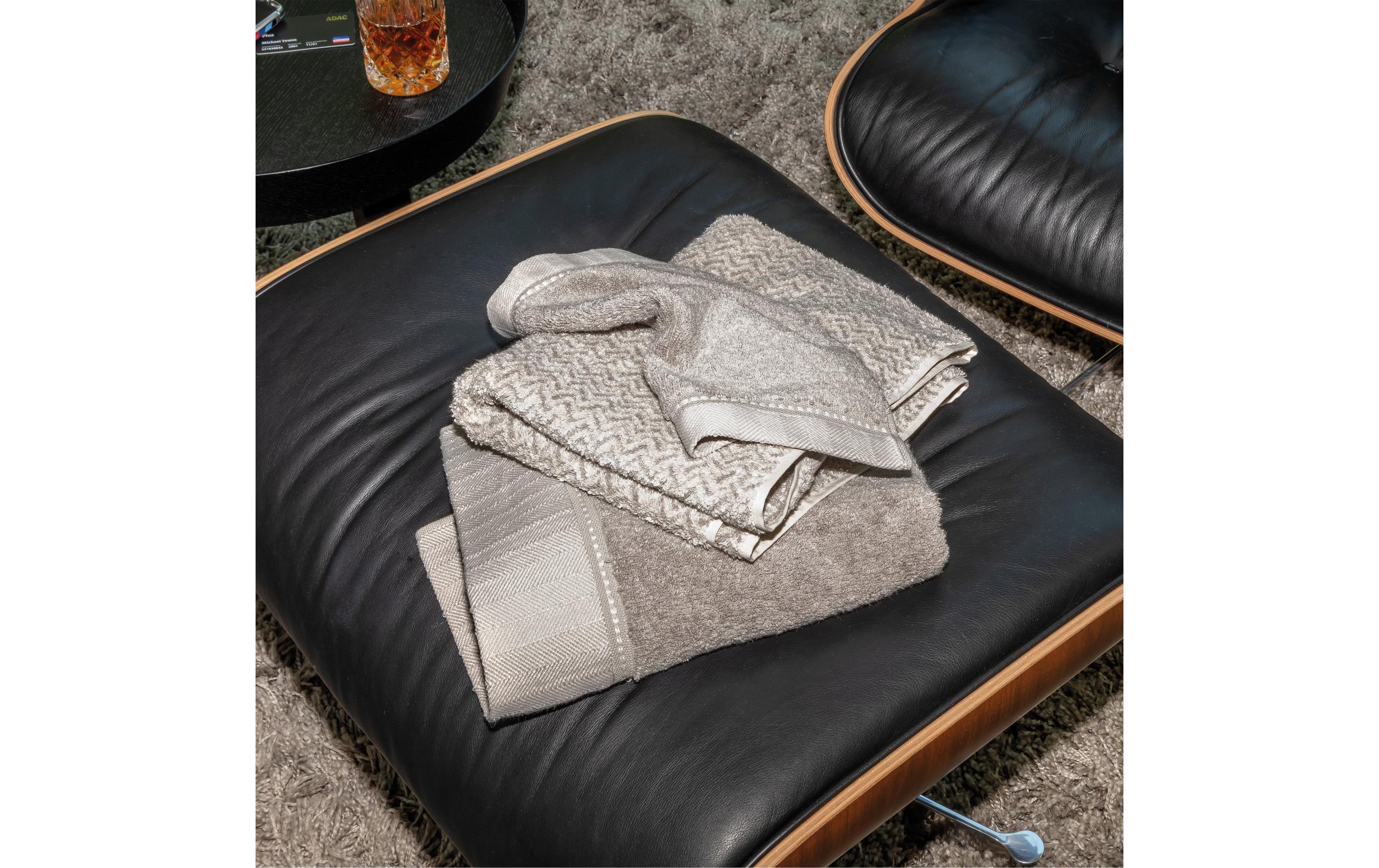 Möve Waschhandschuh Brooklyn 15 x 20 cm, Schwarz