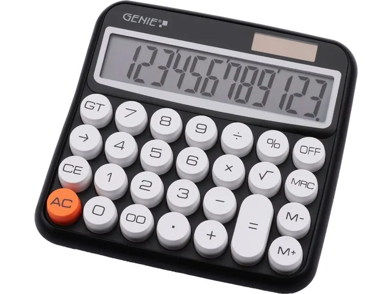 Genie Taschenrechner 612BK Schwarz