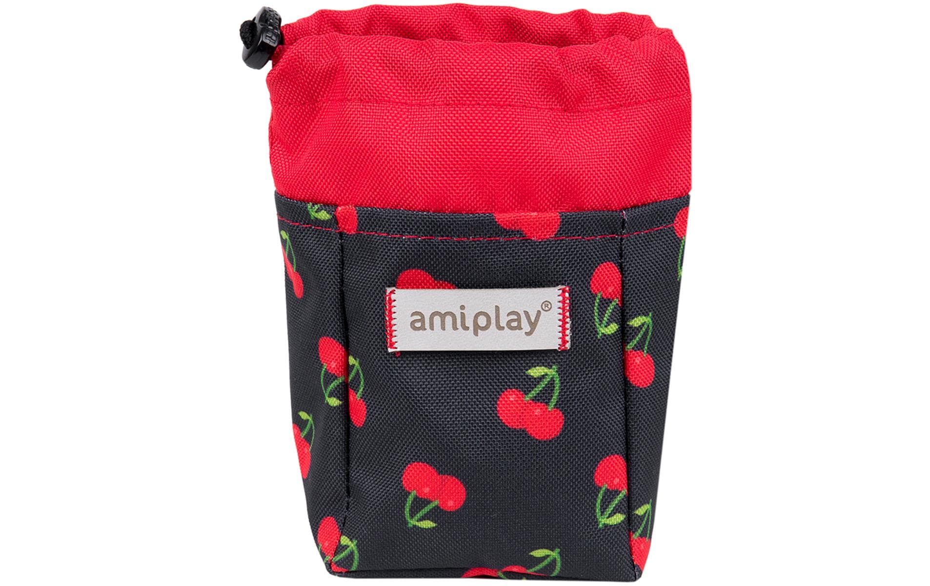 amiplay Snack-Tasche Be Happy Cherry, Schwarz/Rot