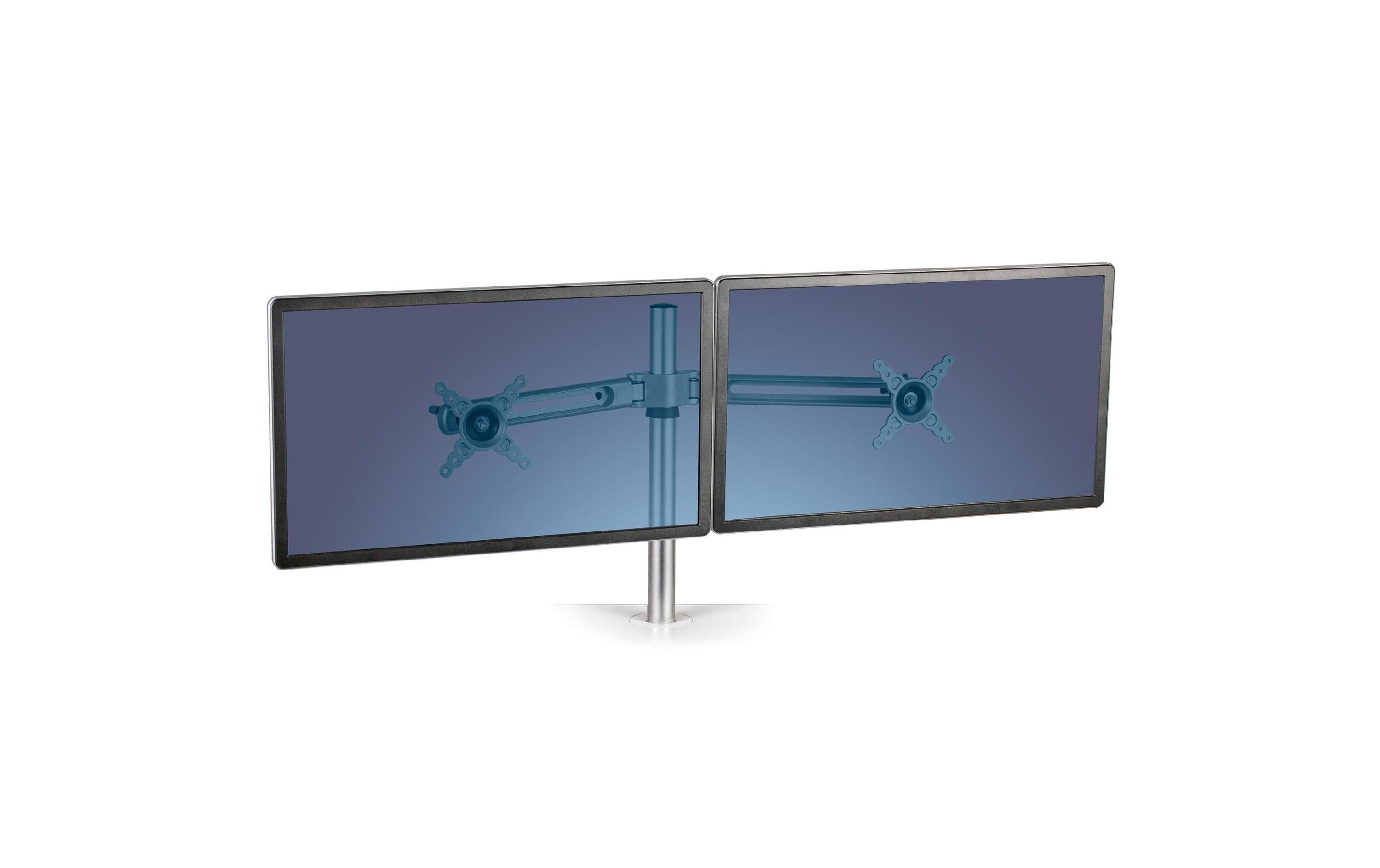 Fellowes Tischständer Doppel-Monitorarm Lotus bis 7 kg – Silber